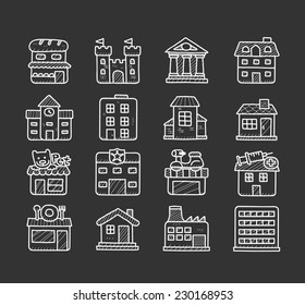 Doodle Building Icon Set