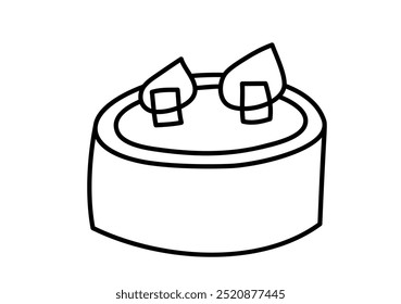 Doodle burning dopamine style outline candle. Hand drawn aesthetics line candlestick decor isolated on white background. Holiday, Valentines Day, Birthday, Christmas, church symbol. Vector festive