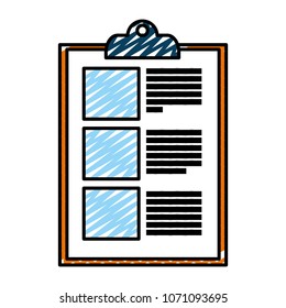 doodle business check list document in the clipboard