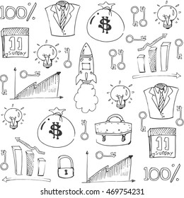 Doodle of Business hand draw vector illustration