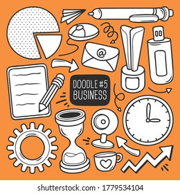 Vector de dibujo de mano de Doodle Business