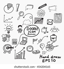 Doodle Business icon ,Vector