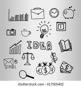 doodle business idea vector design