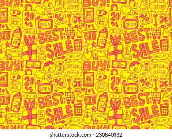 doodle business pattern