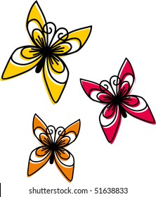 doodle butterfly background
