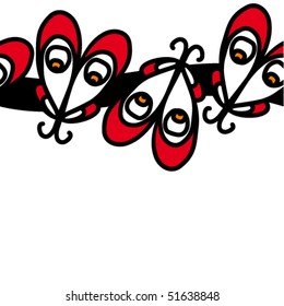 doodle butterfly background