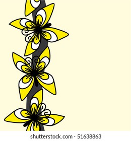 doodle butterfly background