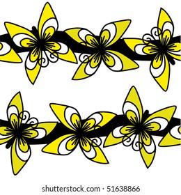 doodle butterfly background