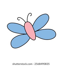 Doodle butterfly coloring pages spring worksheets printable for kids activity, Kindergarten and preschool. Trace and color butterfly worksheets. 