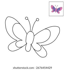 Doodle butterfly coloring pages spring worksheets printable for kids activity, Kindergarten and preschool. Trace and color butterfly printable. Cozy coloring page. Coloring page animal butterfly.