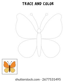 Doodle borboleta coloração páginas mola planilhas imprimíveis para a atividade das crianças, jardim de infância e pré-escola. Traço e cor borboleta imprimível. Página de coloração aconchegante. Pintando a página animal borboleta.