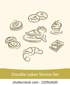 doodle cakes set