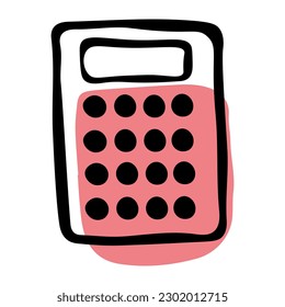 Calculadora de Doodle. De vuelta a la escuela. Contabilidad, negocio