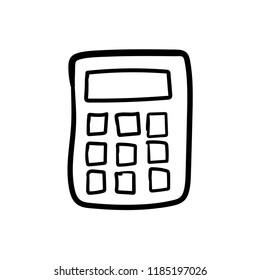 
Doodle Calculator Icon Outline