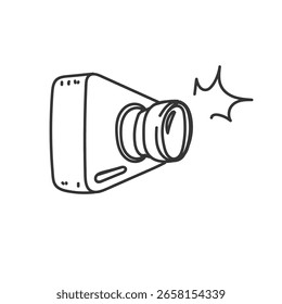 doodle camera icon illustration sketch