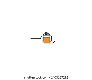 Doodle of Can beer, Hand Drawn Sketch Vector illustration. 