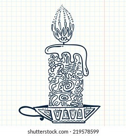 Doodle candle