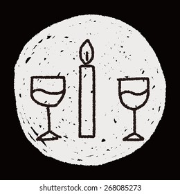 doodle candlelight dinner