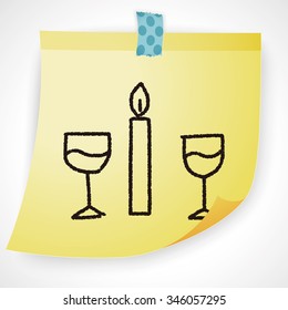 doodle candlelight dinner