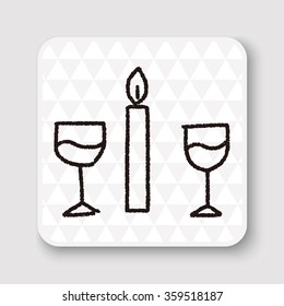 doodle candlelight dinner