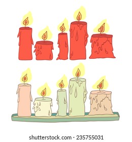 Doodle candles collection.