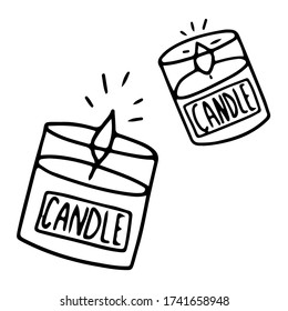 Las velas de perro en una olla con patrón. Esbozo Ilustración vectorial para tarjetas, impresiones, patrones, camisetas, afiches, textiles