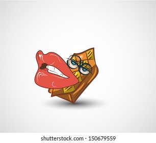 Doodle candy with lips
