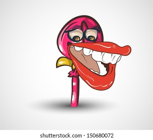 Doodle candy with lips