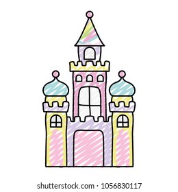 doodle candy medieval castle and artistic design