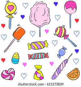 Doodle of candy object various