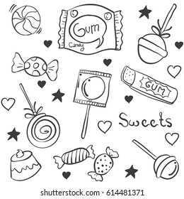 Doodle Candy various hand draw style
