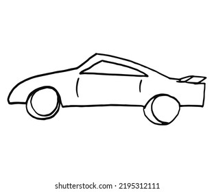 Doodle Car Drawing Funny Sketch Scribble Stock Vector (Royalty Free ...