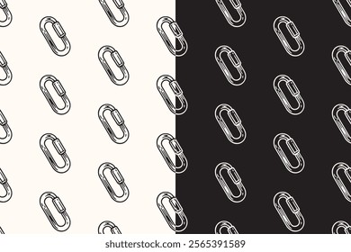 doodle carabiner oval shape seamless pattern on black white background for adventure merchandise.  retro screw lock carabiner pattern background. pattern of climbing carabiner vector background