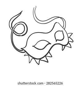 Doodle carnival mask, excellent vector illustration, EPS 10