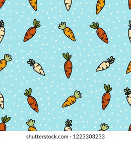 Doodle carrot pattern