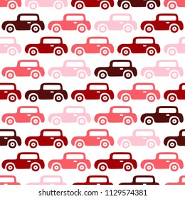 Doodle cars background. Seamless baby boy pattern in vector. Texture for wallpaper, fills, web page background.