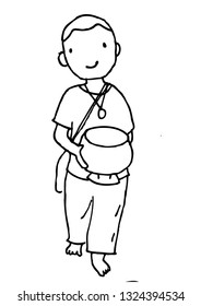 doodle cartoon a boy