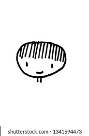doodle cartoon boy face
