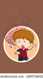 clipart boy singing riptide