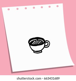 doodle cartoon cup sketch vector illustration