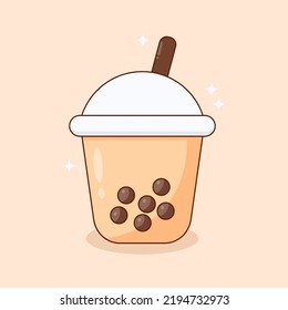 Doodle Cartoon Delicious Milk Boba Tea