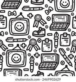 doodle cartoon pattern design illustration
