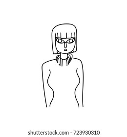 A Doodle Cartoon Sketch People Vector Illustration