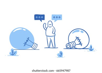 Doodle cartoon vector illustration for a business idea.
