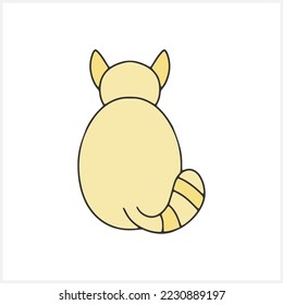 Doodle cat clipart. Hand drawn art line. Cartoon animal. Vector stock illustration. EPS 10