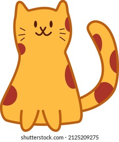 Doodle Cat Illustration Vector Design