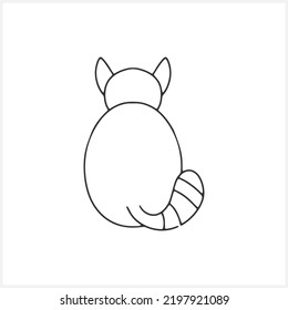 Doodle cat set clip art. Hand drawn coloring page book. Sketch animal. Vector stock illustration. EPS 10