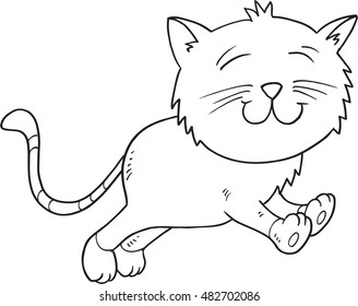 Doodle Cat Vektorgrafik Kunst