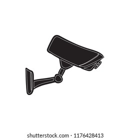 doodle cctv  icon  flat black