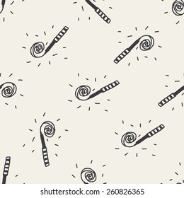 doodle Celebrate horn seamless pattern background